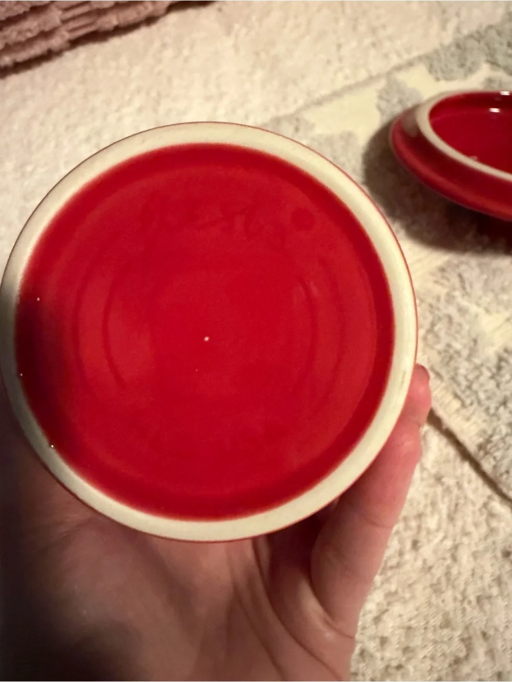 Fiesta Red Covered Ceramic Canister jam jar